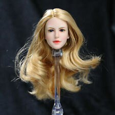  SUPER DUCK SDH011D 1/6 Beauty Pale Female W/Blonde Curls Hair Head Carving Toy