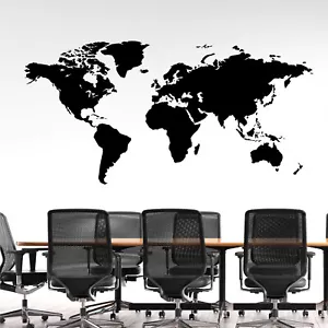 World Map - Wall Art Sticker - Picture 1 of 8