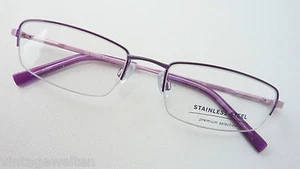 Gafas de filigrana para mujer montura parcialmente sin marco tonos bayas gafas para mujer talla M - Imagen 1 de 4