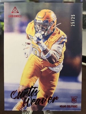 2020 Panini Luminance RC Parallel Curtis Weaver Miami Dolphins 25/25 Ebay 1/1 🔥 - Image 1 of 2