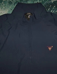 ZERO RESTRICTION 1/4 Zip Pullover Wind Rain Jacket Shirt MYOPIA HUNT CLUB M Blue - Picture 1 of 7