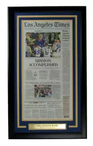 2022 Los Angeles Times Zeitung Rams Super Bowl LVI Champs gerahmt 166665 - Bild 1 von 2