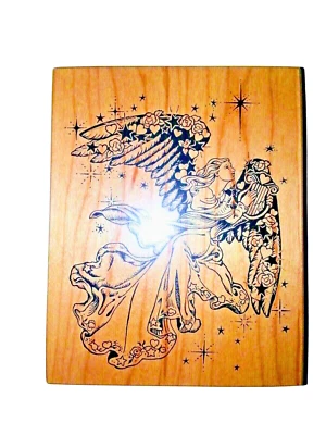 Intercambio de sellos personales sello de goma ángel dorado 3,95" x 4,95 K-1332 DE COLECCIÓN Foto 1 de 4