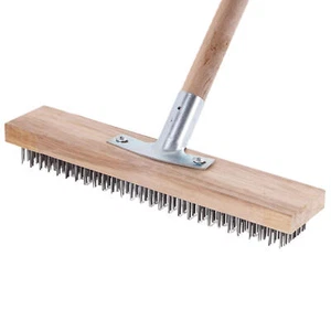 Wire Broom Head Metal Bristle Brush Outdoor Patio Cleaner Moss Algae Remover - Picture 1 of 7