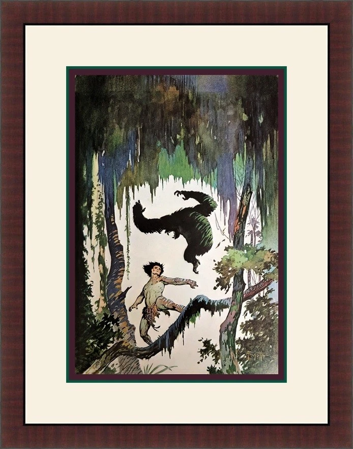Impresión Frank Frazetta "Cuentos de la selva de Tarzán" Galería personalizada enmarcada  Foto 1 de 1