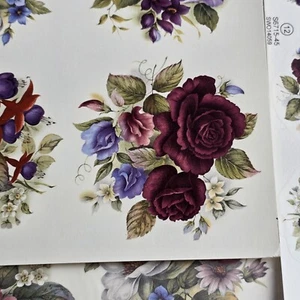 Vintage Decals Transfers Waterslides Ceramics Craft FLORAL Lot #135 - Picture 1 of 9