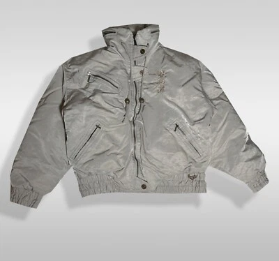 Abrigo de plumón plateado vintage Fera Ski Wear para mujer talla 10 Foto 1 de 4