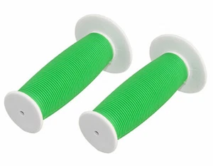 NEW! Child Kids Bicycle Grips Mushroom Handle Bar Colorful Bike Grip Green/White - Picture 1 of 1