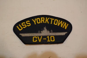 U.S NAVY SHIP HAT PATCH. USS YORKTOWN CV-10 SHIP PATCH U.S.A MADE NAVY CARRIER - Picture 1 of 2