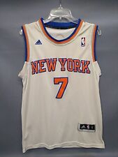 NBA New York Knicks Carmelo Anthony #7 White Adidas Jersey Size S