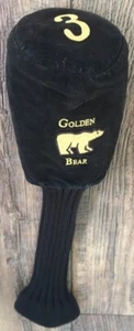 Golden Bear Jack Nicklaus Black Suede #3 Sock Golf Head Cover - Picture 1 of 5
