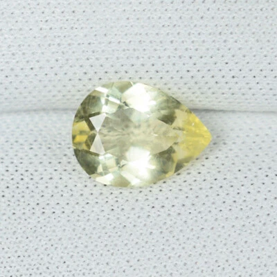 1.24 cts Amazing Fire Light Yellow Natural Beryl Pear From Brazil ....!!!!! - Image 1 of 2