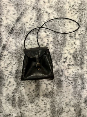 Bolso de Mano IL BISONTE W.A DI FILIPPO Cuero Negro con Cordón Hecho en Italia Foto 1 de 4