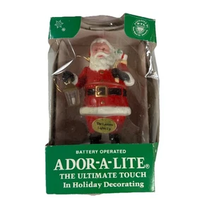 Vintage 1979 Ador-A-Lite strahlender Weihnachtsmann mit Laterne beleuchtete Figur Weihnachten - Bild 1 von 12