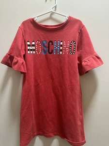 MOSCHINO KID Girls Children's Red Designer Dress Size 8 - Picture 1 of 6