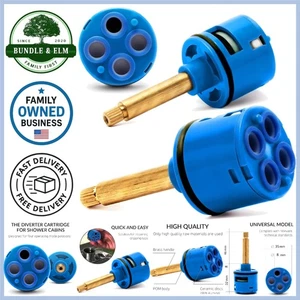 Shower Faucet Ceramic Cartridge 4 Way Brass Diverter Replacement Valve Plumbing - Picture 1 of 7