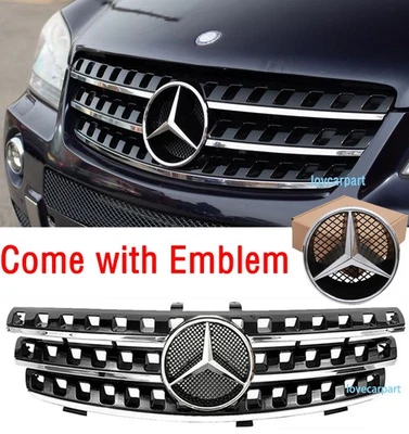 Rejilla con emblema para Mercedes Benz W164 ML320 ML350 ML550 2005 06 07 2008 Foto 1 de 4
