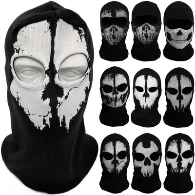 Balaclava Skull Ghost Face Mask Scary Skeleton Mask for Halloween Costume Party - Image 1 of 4