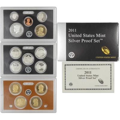 2011 Silver Proof Set U.S. Mint Original Government Packaging OGP COA - Image 1 of 4