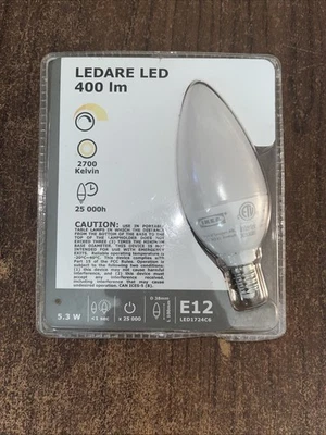 LEDARE LED Bulb E12 400 Lumen Warm Dimming Chandelier Clear 5.3W - Image 1 of 2