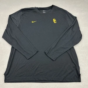 USC Trojans Shirt Men 2XL Black Nike Pullover Football Tee Dri Fit NCAA XXL - Picture 1 of 9