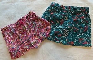 Girls Adjustable Waist Skirt Grn Floral + Pull on Shorts Multicolor Size 7 #8600 - Picture 1 of 5