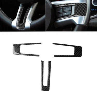 Carbon Fiber Interior Steering Wheel Sticker Cover For Ford Mustang 2009-2013  - Изображение 1 из 4