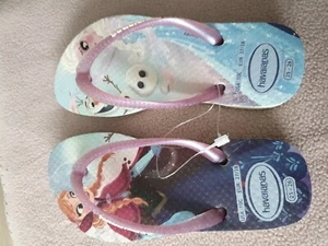 NUOVO @ Tg 27-28📍Havaianas📍Brasile📍Frozen-Olaf Ice Queen👟 Sandalo infradito - Foto 1 di 2