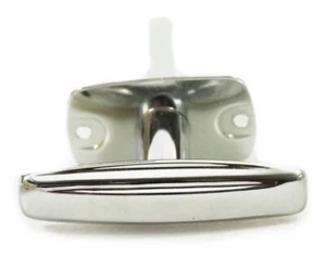 1950s Polished Nickel Over Brass Privacy Thumb Turn Latch - Picture 1 of 5