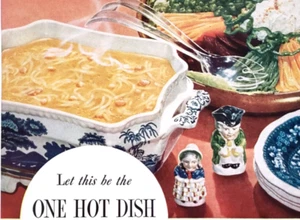 PRINT AD Campbells Chicken Noodle Soup 1946 10.5x13 Toby Jug Shakers Summer - Picture 1 of 2