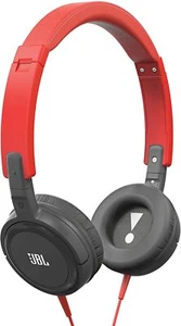 Auriculares intraurales con cable JBL control remoto de 1 botón y micrófono - T300A rojo/negro - Imagen 1 de 6