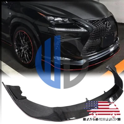 For 2015 2016 2017 Lexus NX F-Sport AR Style Carbon Fiber Front Lip Spoiler - Imagen 1 de 4