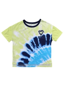 Justice Girls Blue & Lime Green Tie Dye Short Sleeve T-Shirt Tee Shirt L (12/14) - Picture 1 of 3