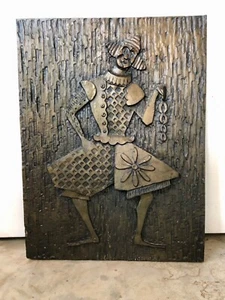 Vintage Mid 20th Century Fibreglass Wall Plaque, Signed - 1960s/70s - Picture 1 of 8