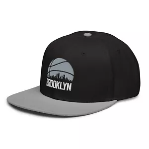 Baseballkappe Brooklyn Basketball Skyline Retro Netze Druckknopflasche - Bild 1 von 8