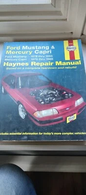 Haynes Repair Manual Ford Mustang and Capri Mustang 1979-1993    Free Shipping — 第 1/3 张图片