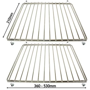 2 x TEKA Oven Shelf Adjustable Chrome Cooker Grill Shelves Extendable Arms - Picture 1 of 4