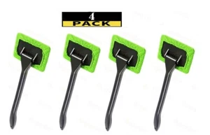 4 Pack Microfiber Window Windshield Cleaning Tool Car Wiper Cleaner Glass Brush - Picture 1 of 8