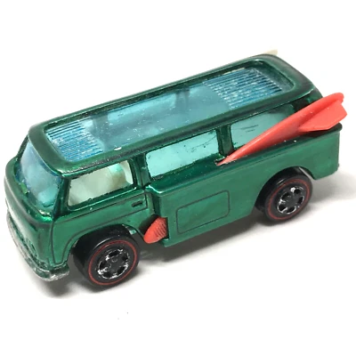Hot Wheels Redline Volkswagen пляжная бомба 1969 зеленый белый Int. Сделано в Гонконге - Изображение 1 из 4