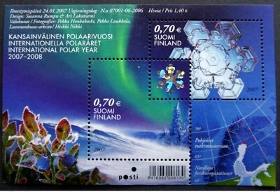 Finland - "SNOWFLAKE ~ INTERNATIONAL POLAR YEAR" Unique Hologram MS 2007 - Image 1 of 4