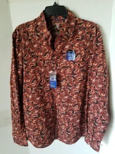 APT. 9 PREMIER FLEX PERFORMANCE Slim Long Sleeve Brown Print - Size Large - NWT - Picture 1 of 3