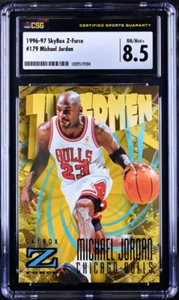 ⭐️ MICHAEL JORDAN 1996 SKYBOX Z-FORCE #179 CSG 8,5 casi nuevo/como nuevo tarjeta clasificada Bulls 🔥🔥 - Imagen 1 de 2