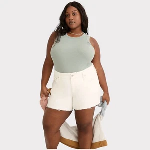 Madewell Relaxed Denim Shorts Tile White Größe 18W - Bild 1 von 7