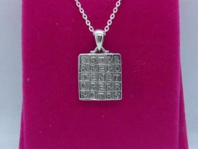 CIONDOLO SATOR COLLANA ARGENTO 925 NECKLACE PENDANT STERLING SILVER - Immagine 1 di 4