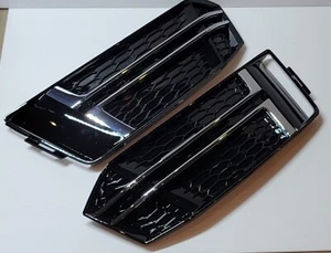 Front Bumper Grille Fog Light Grill Cover For AUDI A4 B9 S-LINE 2016 2017 2018 - Picture 1 of 5