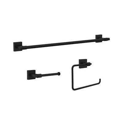 Juego de accesorios de baño Franklin de latón MAX63-MB Maxted de 3 piezas negro mate Foto 1 de 4