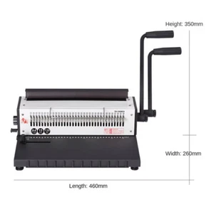 TD-1500B34 Manual Spiral Wire Binding Machine Metal 34 Punching Hole Square j - Picture 1 of 5