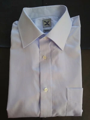 Camisa Ike Behar Neiman Marcus Azul Lujo Tela Cuello Extendido Nuevo sin Etiquetas Precio de venta sugerido por el fabricante 225 USD Foto 1 de 4