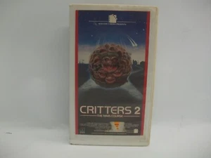 Critters 2 VHS Main Course Cut Box Clamshell Rental Tape Play Tested Works - Picture 1 of 12