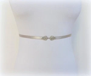 Thin Silver Filigree Elastic Waist Belt for Women - Picture 1 of 9